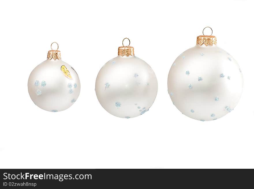 Snow Christmas spheres