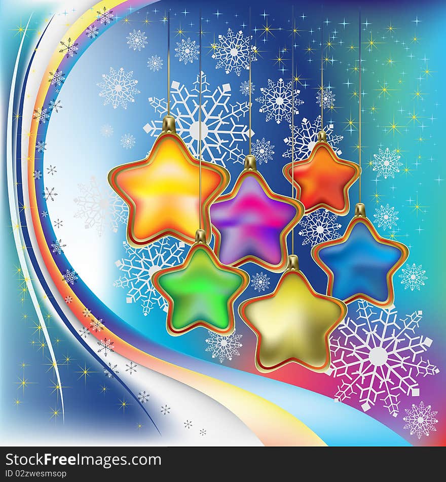 Abstract christmas background with stars