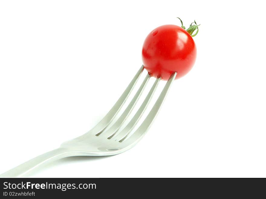 Tomato on the fork