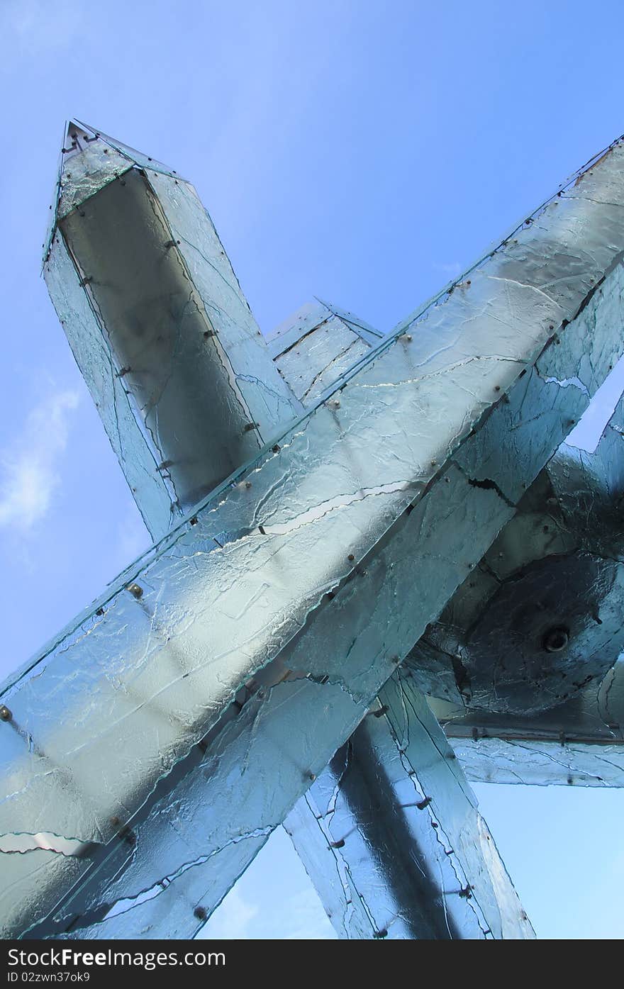 Vertical closeup  shot of 2010 winter games olympic torch in Vancouver. Vertical closeup  shot of 2010 winter games olympic torch in Vancouver