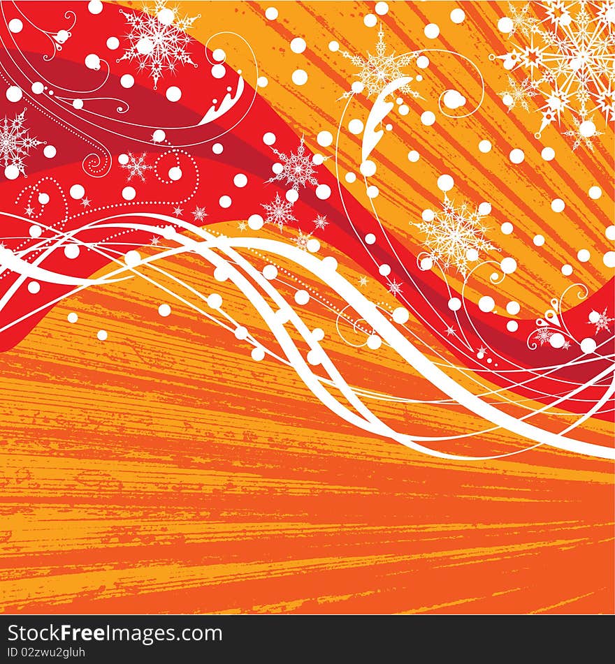 Winter background with bright colors