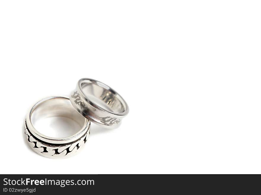 Two metal rings