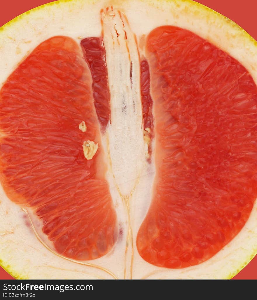 Orange cut in the form of human kidneys