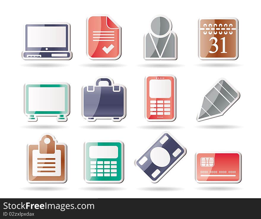 Business and office icons - icon set