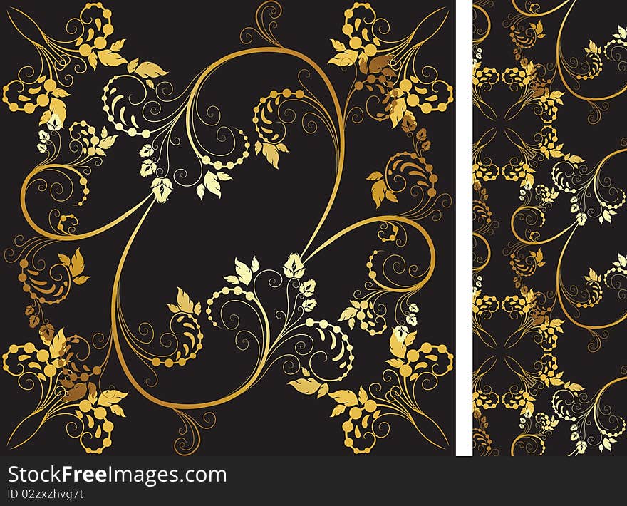 Seamless background wint flowers