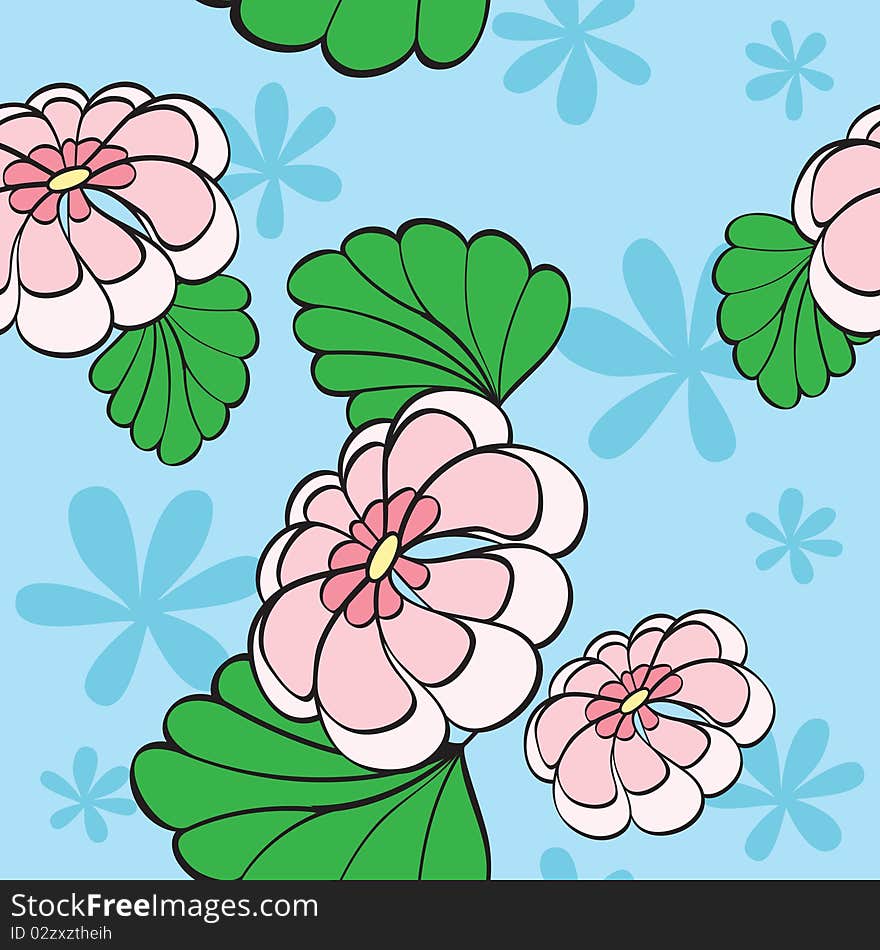 Seamless background with fantasy flowers. Seamless background with fantasy flowers