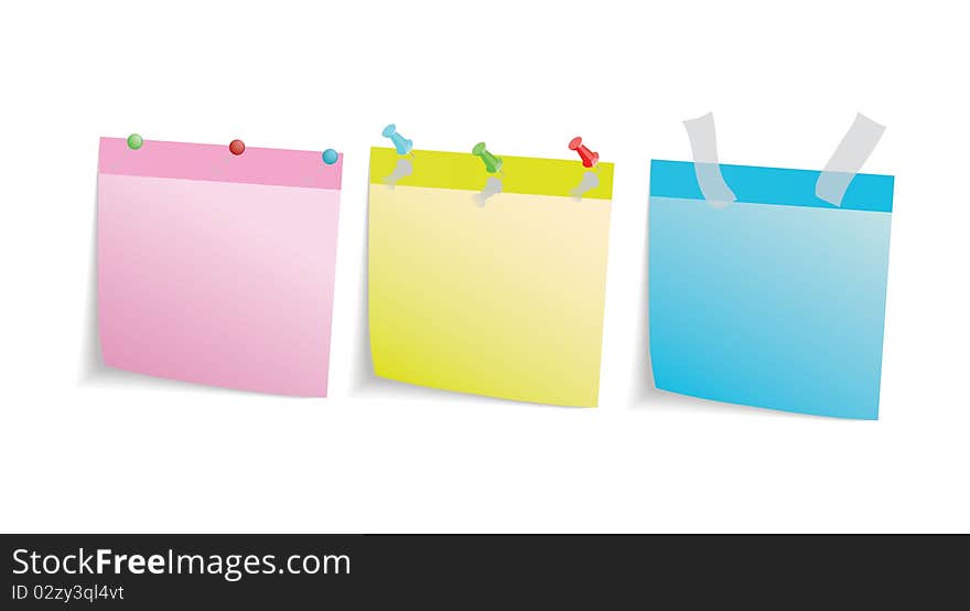 Three Colored Stationery Leaf