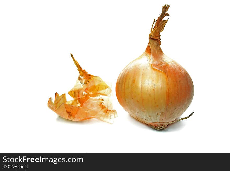 Onion bulb isolated on a white background