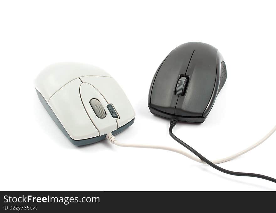 Computer mouse on white background