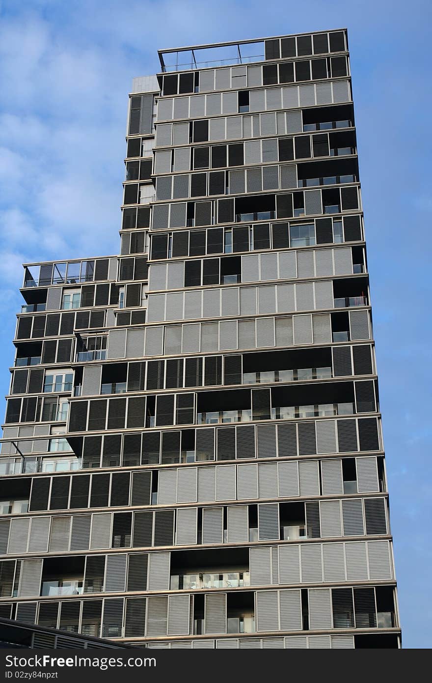 Modern architecture building, captured in Barcelona, Spain, on Summer 2010