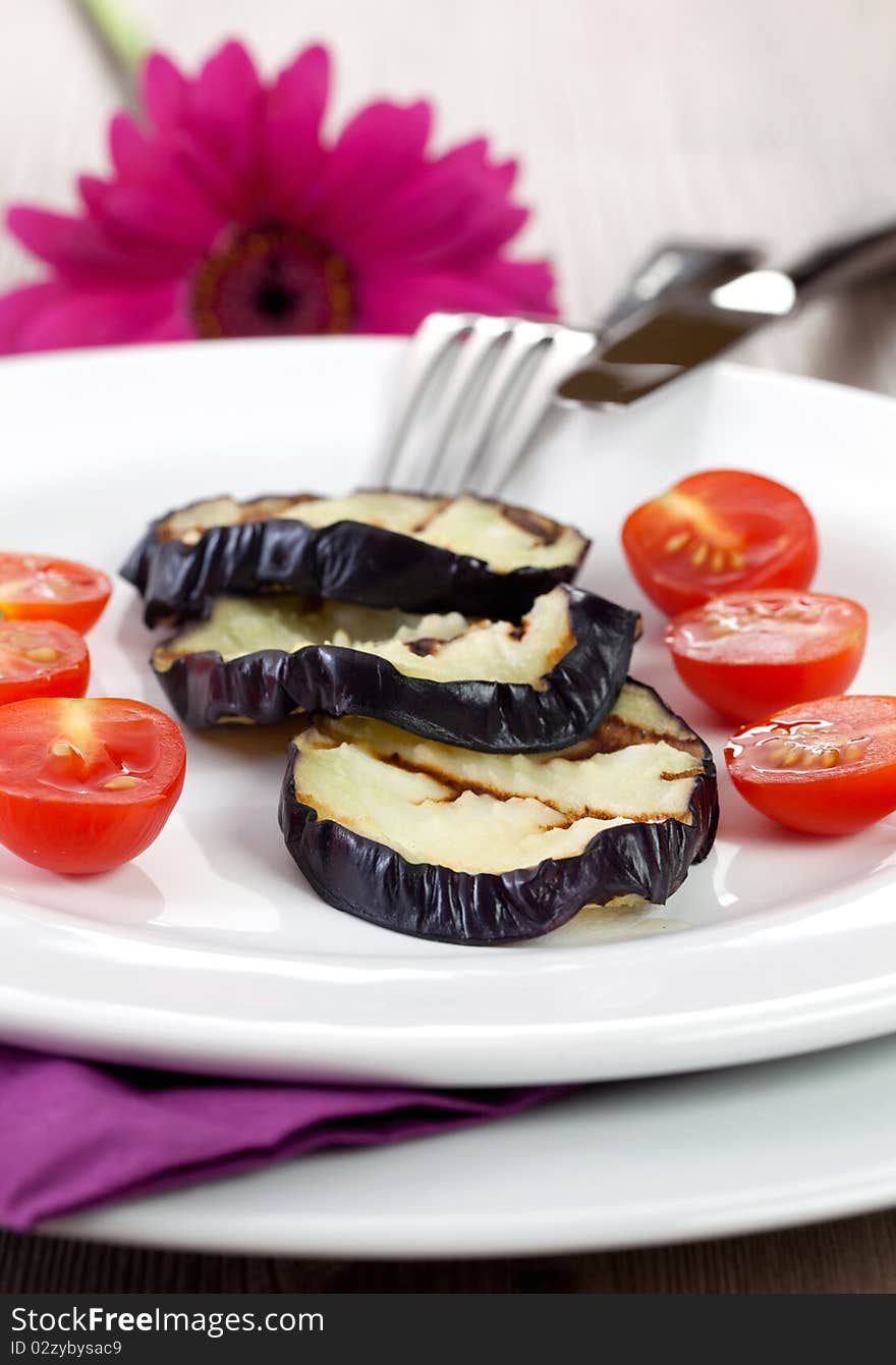 Grilled Aubergine Slices