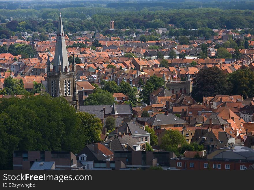 Panoramic View Of Bruges.