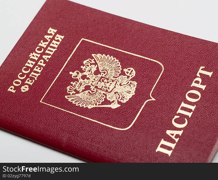 Passport of a citizen of the Russian Federation in close-up