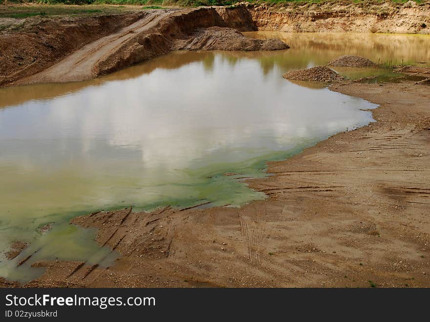 Small Lake On Old Sandy Quarry