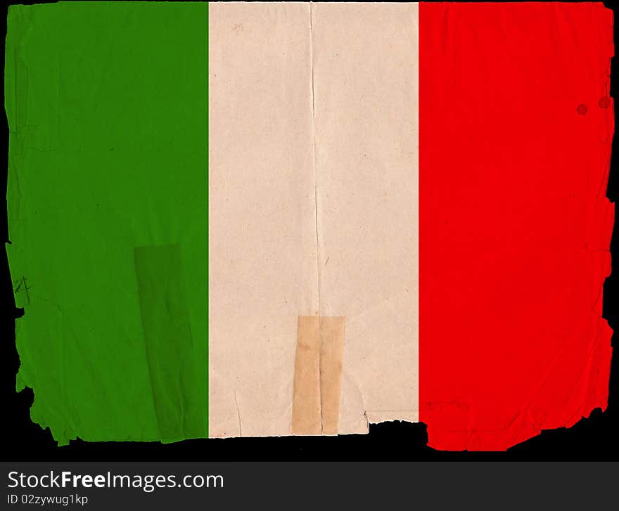 Old Vintage Flag Italy