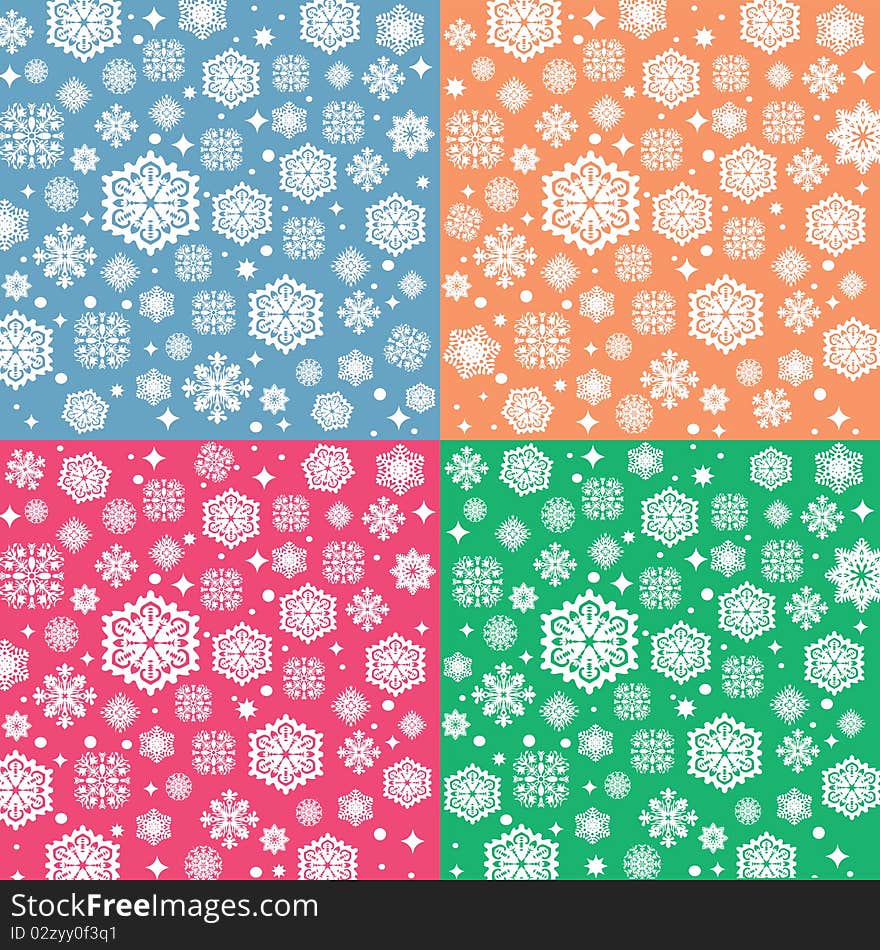 Vector Snowflakes Set