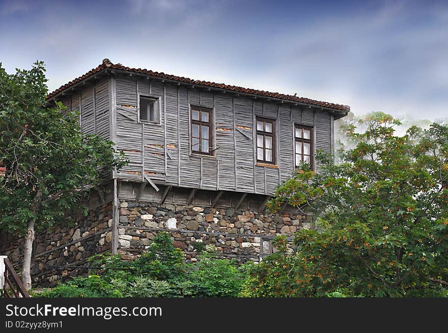 Typical Old Wooden House in Sozopol, Bulgaria