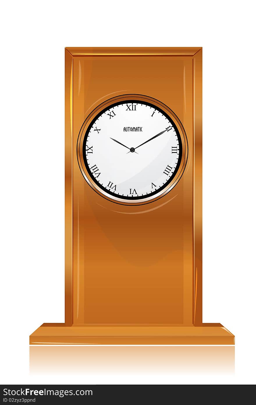 Illustration of clock on white background