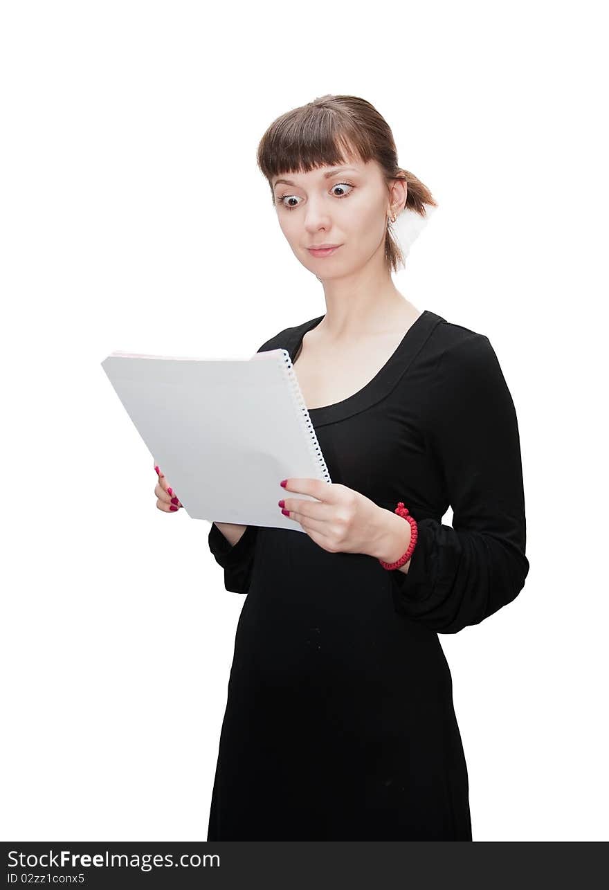 Girl with notebook