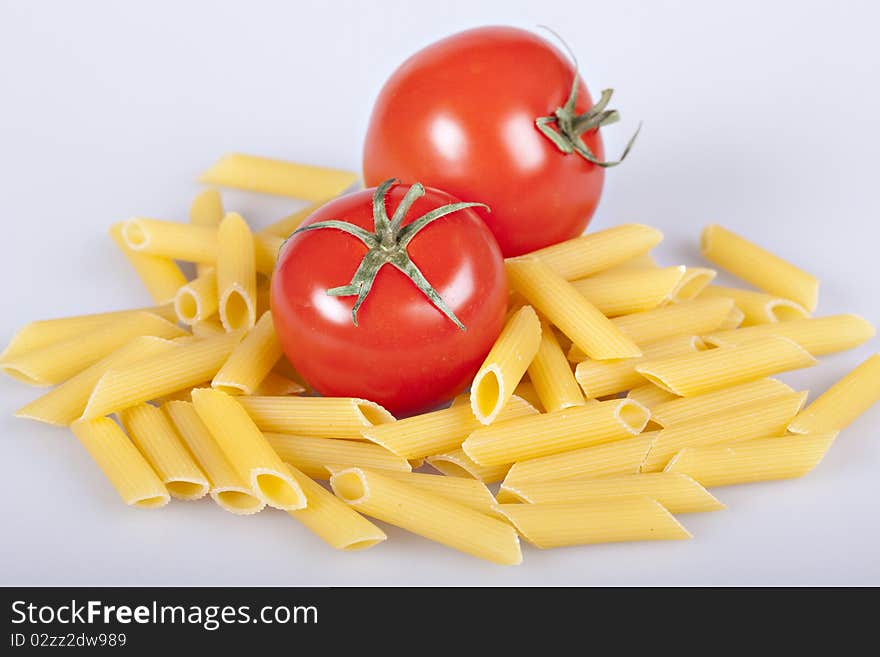 Penne rigate with tomatoes