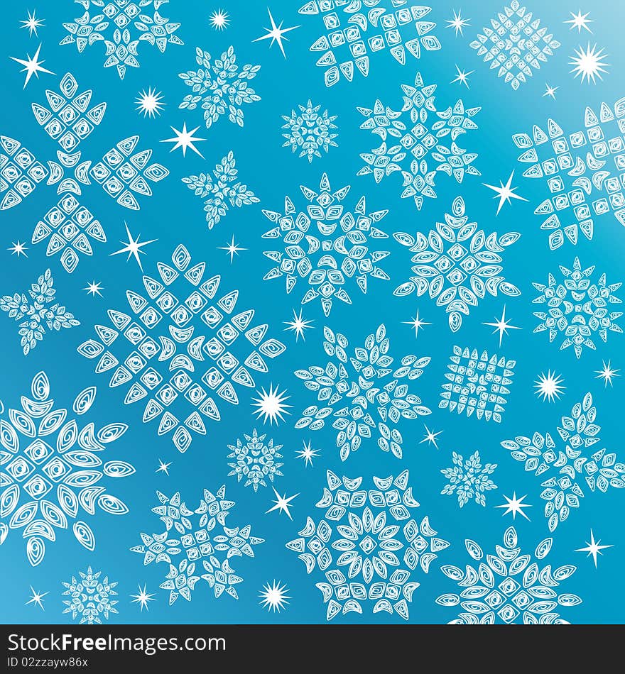 Vector Snowflakes Set