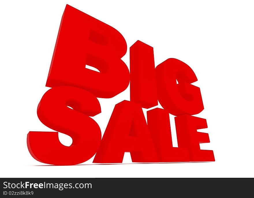 Words big sale on light gray background. Words big sale on light gray background