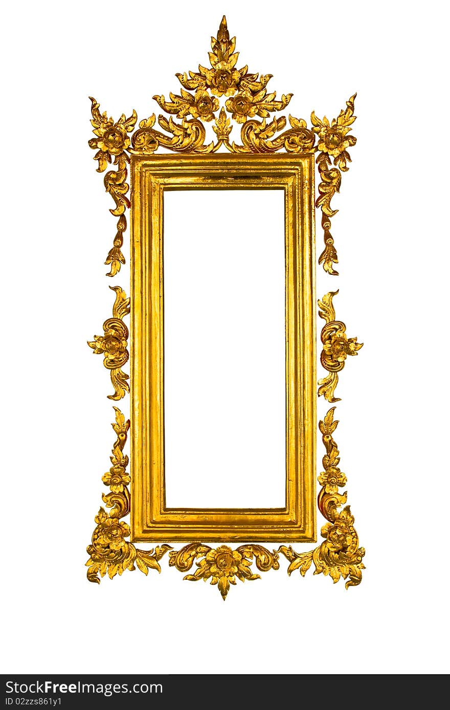 Golden Thai style square frame