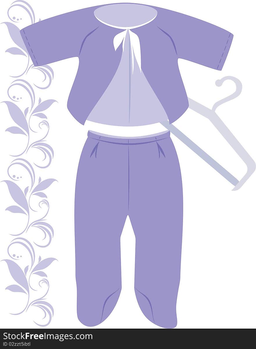 Lilac Suit For A Baby