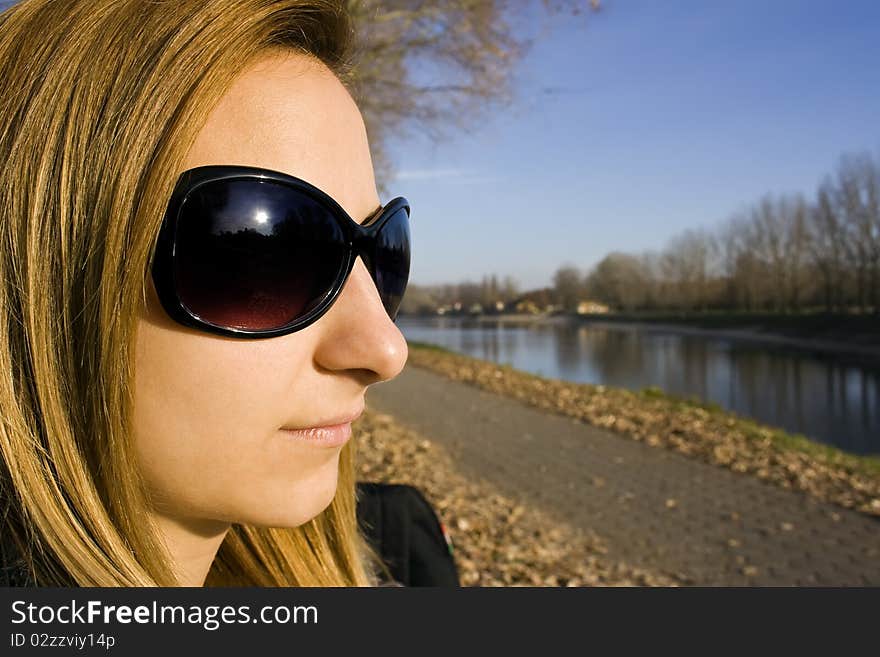 Beautiful Girl With Sunglasses