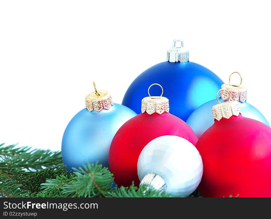 Christmas decoration isolated on the white background