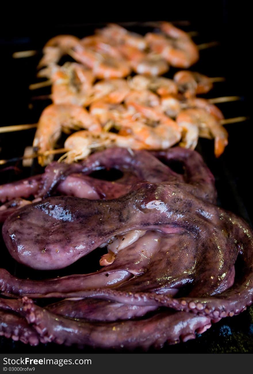 Octopus And Shrimps