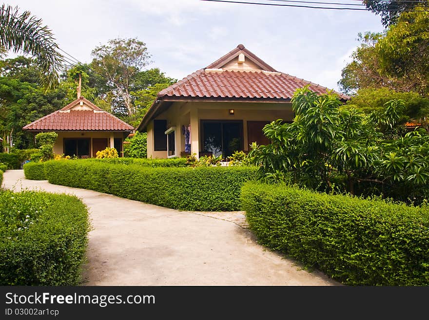 Walk way in resort