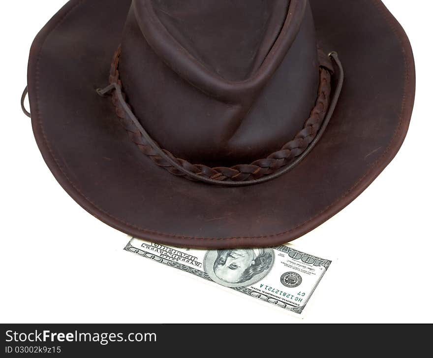 Cowboy Hat And 100 Dollar Bill