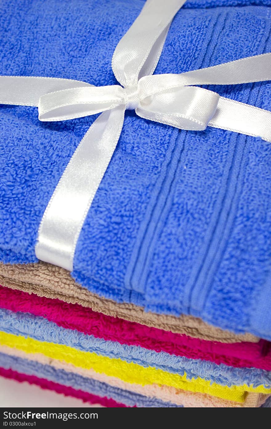 Towel with a bow