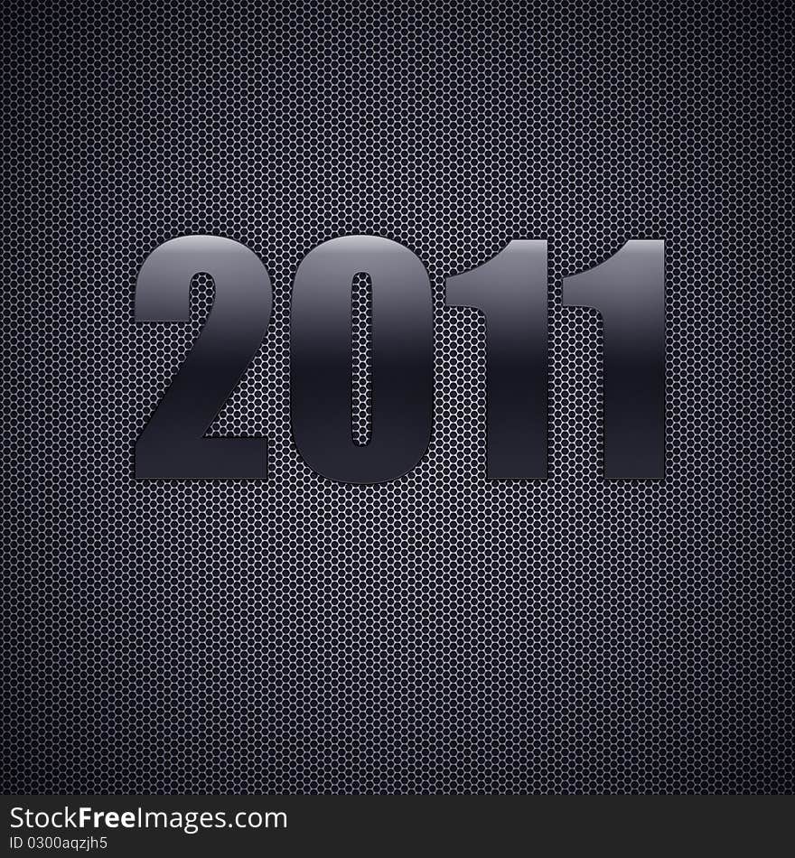 Happy new year 2011. High resolution 3d illustration. Calendar.