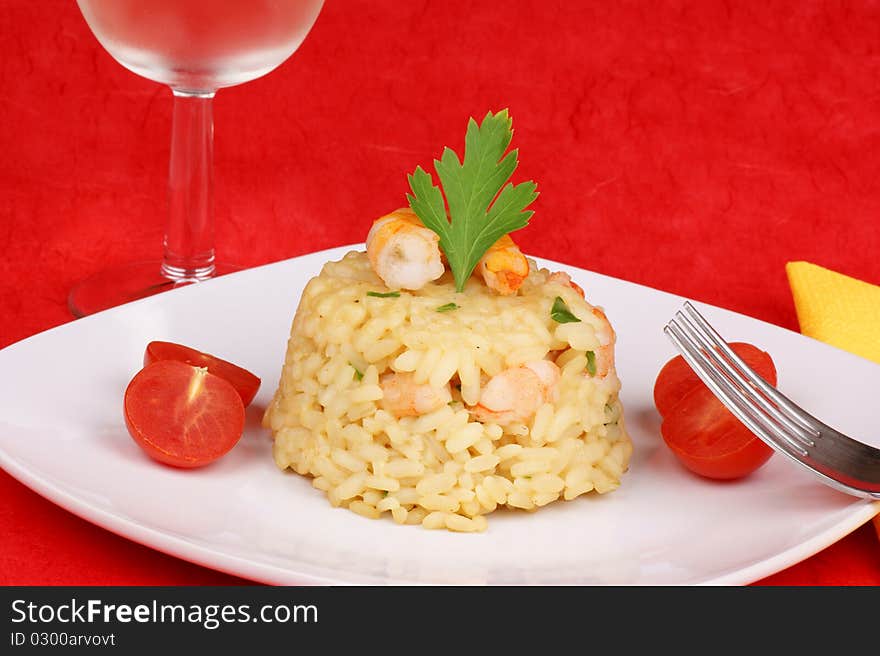 Risotto with shrimps