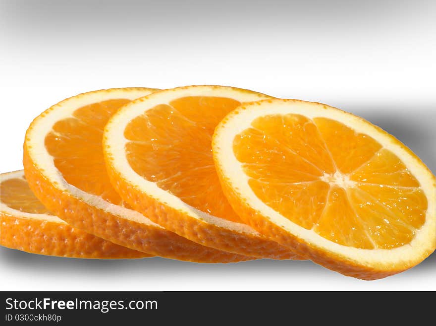 Fresh sliced orange.