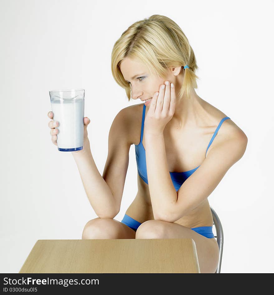 Woman With A Glass Of Milk