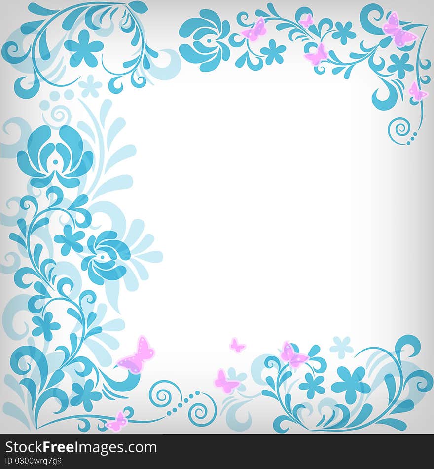 Soft floral background in pastel shades