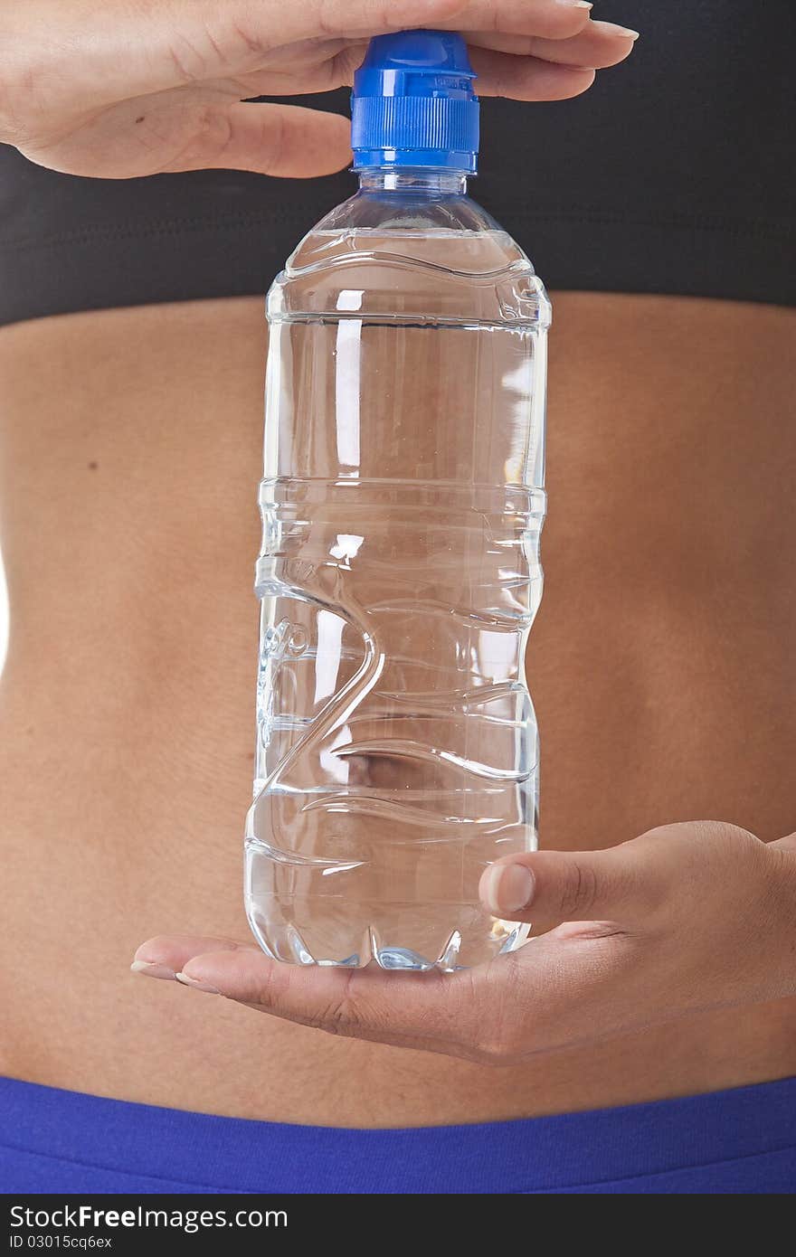 Sports Woman  with water bottle