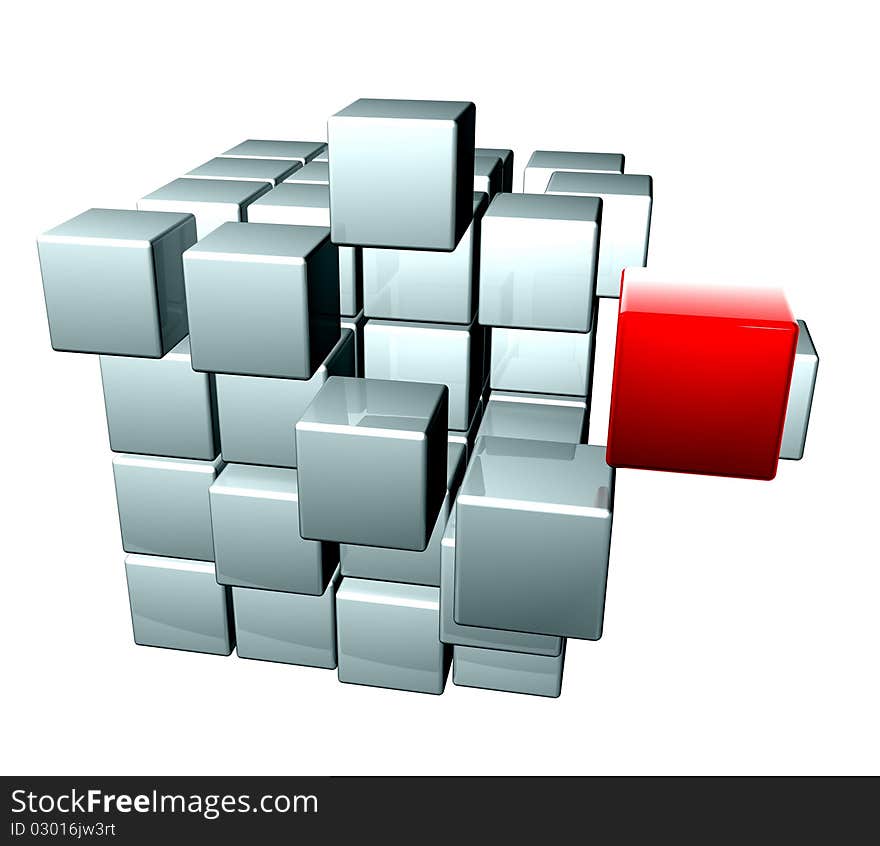 Cubes. Abstract background. 3d