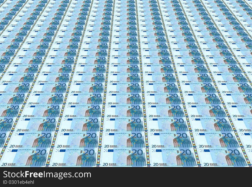 Euro bank bills