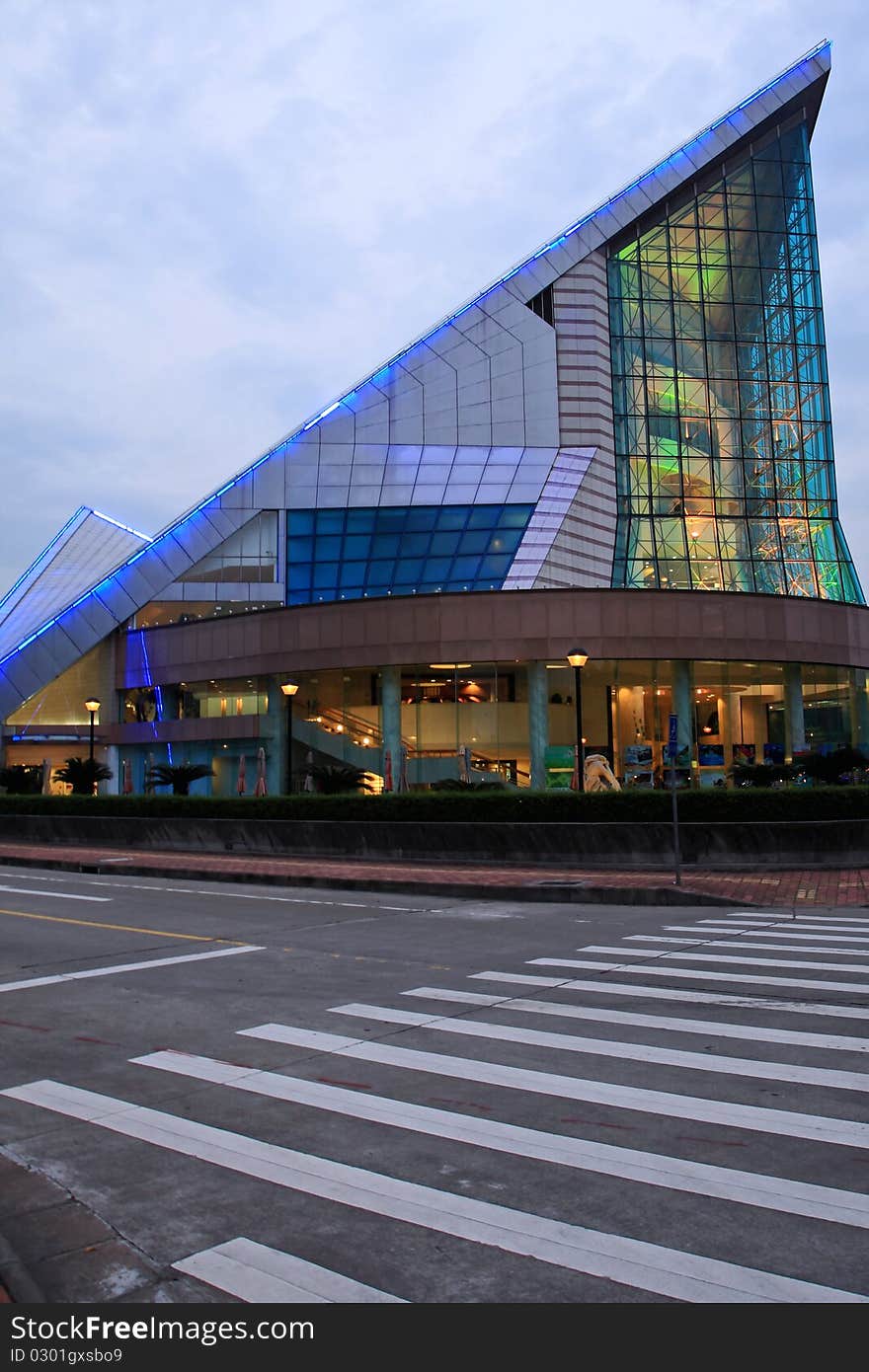 HAIXIN musical modern building located beside of zhujiang rive. HAIXIN musical modern building located beside of zhujiang rive.