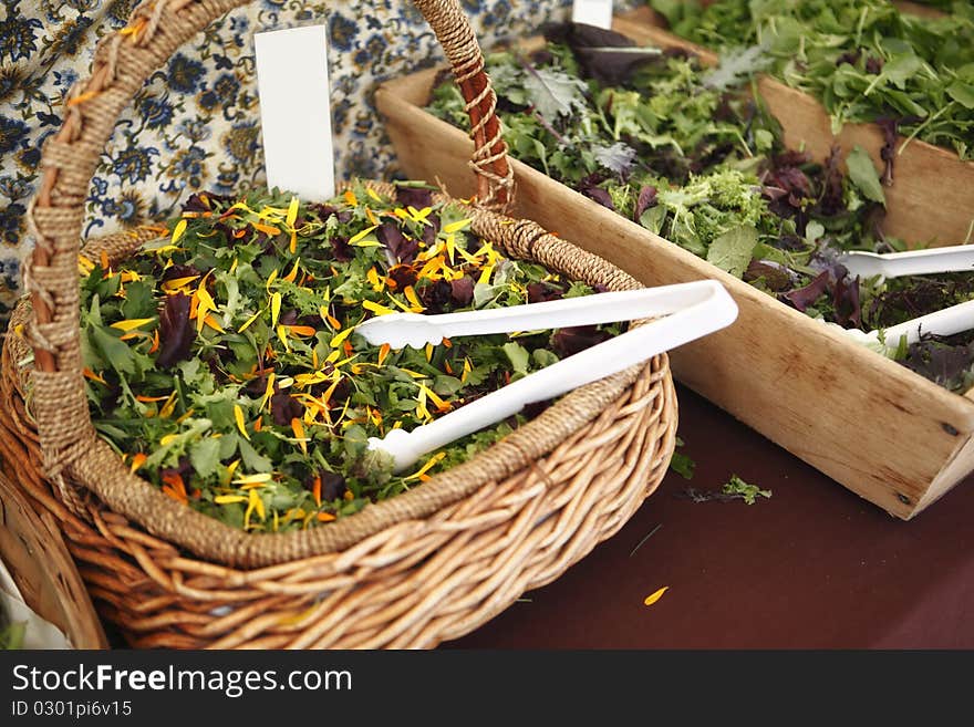 Basketful Of Healthy Greens