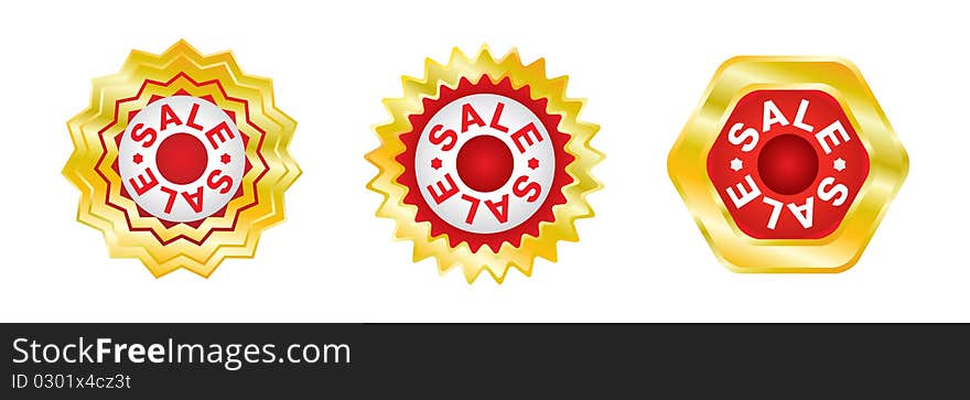 Vector collection of sale labels