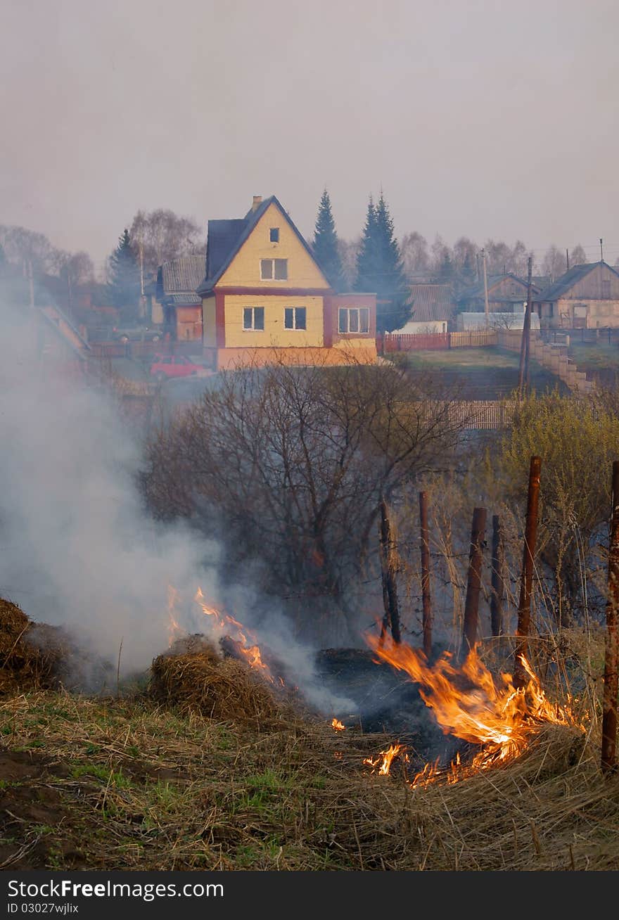 Fire - Burning Of A Dry Grass