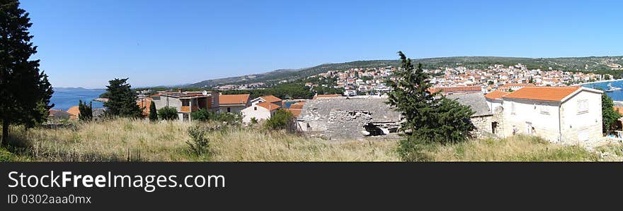 Panorama of Primosten, Croatia