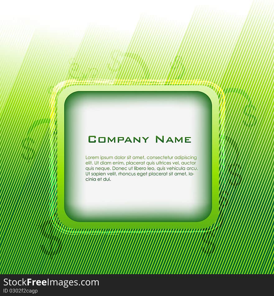 Illustration of business card on dollar sign