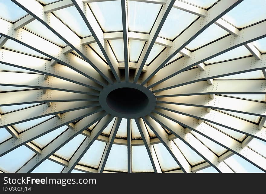 Transparent roof top of modern buildings. Transparent roof top of modern buildings