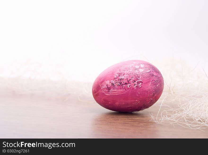 Hand painted pink Easter eggs